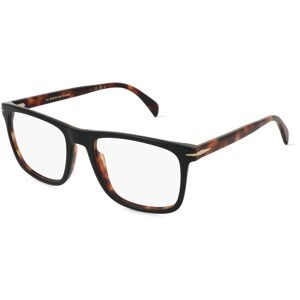 Safilo SpA David Beckham DB 7115 Herren-Brille inkl. Gläser Vollrand Quadratisch Kunststoff-Gestell 54/19/145, Schwarz