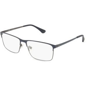 DE RIGO Vision D.A.CH. GmbH Police POIVPLD06 Herren-Brille inkl. Gläser Vollrand Quadratisch Metall-Gestell 56/15/145, Grau