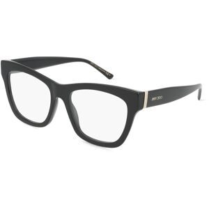 Safilo GmbH Jimmy Choo JC351 Damen-Brille inkl. Gläser Vollrand Butterfly Acetat-Gestell 53/18/145, Schwarz