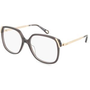 Kering Eyewear Spa Chloé CH0287O Damen-Brille inkl. Gläser Vollrand Eckig Acetat-Gestell 56/16/135, Grau