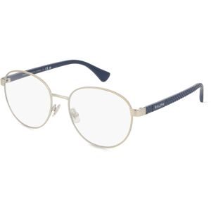 Luxottica Fashion Brillen Vertriebs GmbH Ralph RA6050 Damen-Brille inkl. Gläser Vollrand Rund Metall-Gestell 51/17/140, Silber