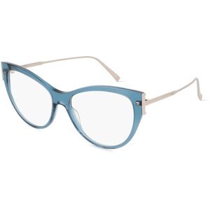 Marcolin Deutschland GmbH Tod's TO5258 Unisex-Brille inkl. Gläser Vollrand Cat Eye Kunststoff-Gestell 55/16/140, Blau