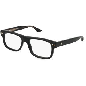 Kering Eyewear Spa Montblanc MB0289O Unisex-Brille inkl. Gläser Vollrand Quadratisch Acetat-Gestell 55/18/150, Schwarz