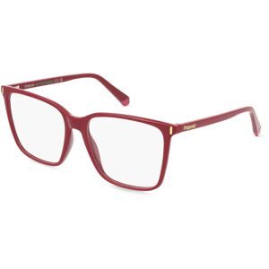 Safilo GmbH Polaroid PLD D537 Damen-Brille inkl. Gläser Vollrand Eckig Kunststoff-Gestell 55/16/140, Rot