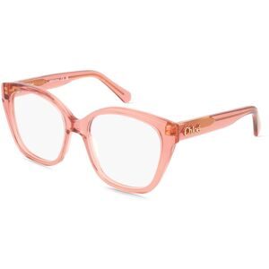 Kering Eyewear Spa Chloé CH0241O Damen-Brille inkl. Gläser Vollrand Cat Eye Acetat-Gestell 53/17/140, Pink