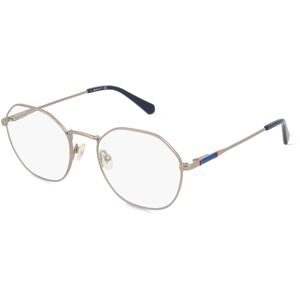 Marcolin Deutschland GmbH Gant GA3256 Unisex-Brille inkl. Gläser Vollrand Geometrisch Metall-Gestell 53/20/145, Silber