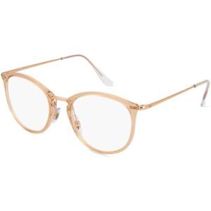 Luxottica Fashion Brillen Vertriebs GmbH Ray-Ban RX7140 Unisex-Brille inkl. Gläser Vollrand Panto Kunststoff-Gestell 49/20/150, Braun