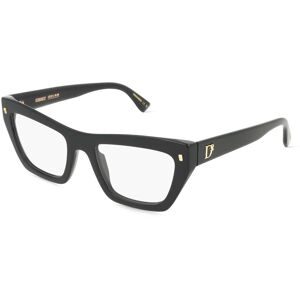 Safilo GmbH Dsquared2 D2 0153 Damen-Brille inkl. Gläser Vollrand Eckig Acetat-Gestell 52/20/145, Schwarz
