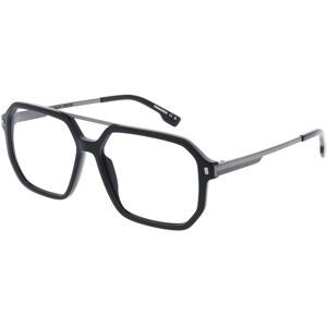 Safilo GmbH Dsquared2 D2 0123 Herren-Brille inkl. Gläser Vollrand Quadratisch Acetat-Gestell 56/14/145, Schwarz