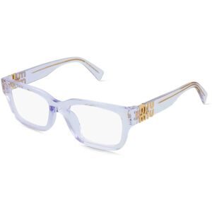 Luxottica Fashion Brillen Vertriebs GmbH Miu Miu 0MU 02YV Damen-Brille inkl. Gläser Vollrand Eckig Acetat-Gestell 51/20/140, Weiß