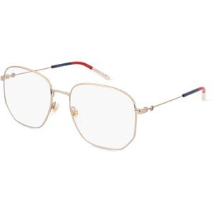 Kering Eyewear Spa Gucci GG0396O Damen-Brille inkl. Gläser Vollrand Panto Metall-Gestell 56/18/140, Gold