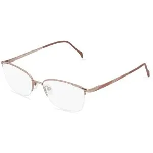 Stepper Eyewear LTD. Fielmann COMFORT 110 FLEX CL Damen-Brille inkl. Gläser Halbrand Quadratisch Titan-Gestell 54/17/140, Pink