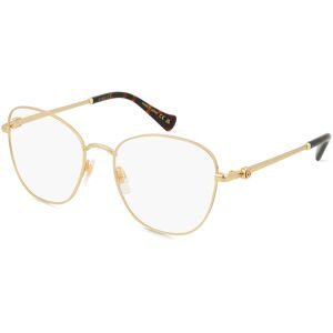 Kering Eyewear Spa Gucci GG1418O Unisex-Brille inkl. Gläser Vollrand Butterfly Metall-Gestell 55/18/145, Gold