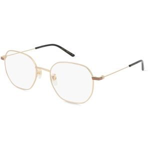 Kering Eyewear Spa Gucci GG1125OA Unisex-Brille inkl. Gläser Vollrand Geometrisch Metall-Gestell 53/20/145, Gold