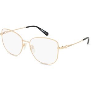 Safilo GmbH Love Moschino MOL601 Damen-Brille inkl. Gläser Vollrand Cat Eye Metall-Gestell 55/16/140, Gold