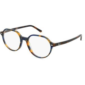 Luxottica Fashion Brillen Vertriebs GmbH Ray-Ban RX5395 Unisex-Brille inkl. Gläser Vollrand Rund Acetat-Gestell 51/18/145, Havanna