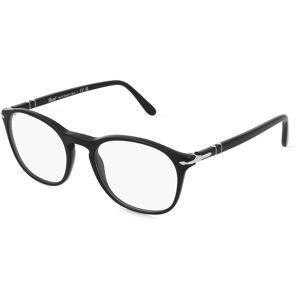 Luxottica Fashion Brillen Vertriebs GmbH Persol 0PO3007V Herren-Brille inkl. Gläser Vollrand Quadratisch Acetat-Gestell 50/19/145, Schwarz