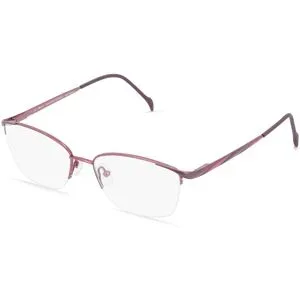 Stepper Eyewear LTD. Fielmann COMFORT 110 FLEX CL Damen-Brille inkl. Gläser Halbrand Quadratisch Titan-Gestell 54/17/140, Lila
