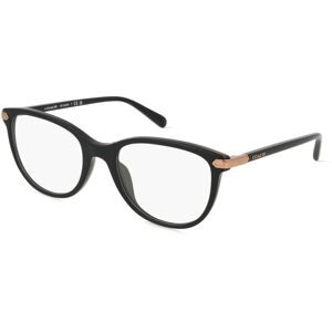 Luxottica Fashion Brillen Vertriebs GmbH Coach HC6220U Damen-Brille inkl. Gläser Vollrand Quadratisch Acetat-Gestell 54/20/140, Schwarz
