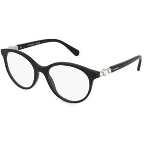 Luxottica Fashion Brillen Vertriebs GmbH Swarovski 0SK2019 Damen-Brille inkl. Gläser Vollrand Rund Acetat-Gestell 52/18/140, Schwarz