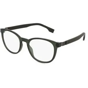 Safilo GmbH Boss 1577 Herren-Brille inkl. Gläser Vollrand Quadratisch Kunststoff-Gestell 52/20/150, Grün