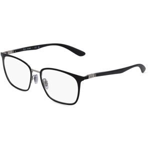 Luxottica Fashion Brillen Vertriebs GmbH Ray-Ban RX6486 Unisex-Brille inkl. Gläser Vollrand Quadratisch Edelstahl-Gestell 54/17/145, Schwarz