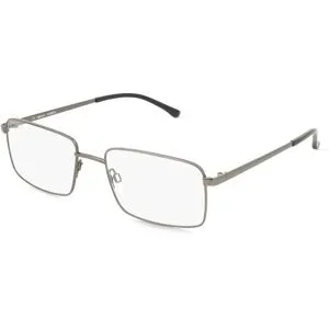 Matt Optical Co., LTD. Fielmann MO 002 CL ANDREAS Herren-Brille inkl. Gläser Vollrand Quadratisch Edelstahl-Gestell 55/19/145, Grau