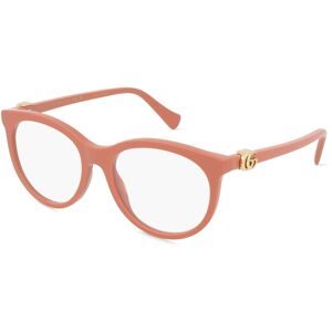Kering Eyewear Spa Gucci GG1074O Unisex-Brille inkl. Gläser Vollrand Cat Eye Kunststoff-Gestell 53/18/145, Pink