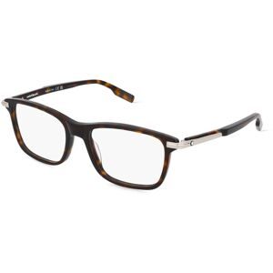 Kering Eyewear Spa Montblanc MB0277O Unisex-Brille inkl. Gläser Vollrand Quadratisch Acetat-Gestell 54/18/145, Havanna
