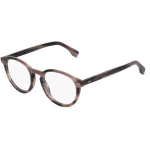 Safilo GmbH Boss 1367 Herren-Brille inkl. Gläser Vollrand Panto Acetat-Gestell 50/20/145, Grau