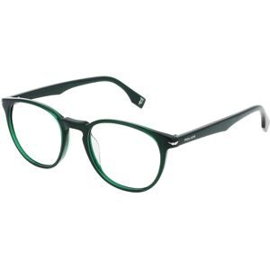 DE RIGO Vision D.A.CH. GmbH Police VPLG72E Herren-Brille inkl. Gläser Vollrand Rund Kunststoff-Gestell 50/19/0, Grün