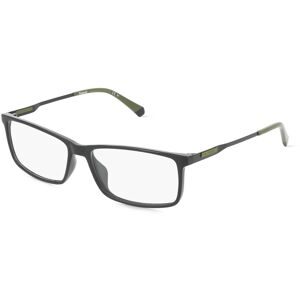 Safilo GmbH Polaroid PLD D479/G Herren-Brille inkl. Gläser Vollrand Quadratisch Kunststoff-Gestell 55/15/145, Schwarz