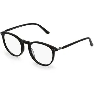 Eyestar Limited (China) Fielmann MI 008 CL Unisex-Brille inkl. Gläser Vollrand Panto Acetat-Gestell 50/20/135, Schwarz