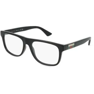 Kering Eyewear Spa Gucci GG1117O Unisex-Brille inkl. Gläser Vollrand Quadratisch Kunststoff-Gestell 56/17/145, Schwarz