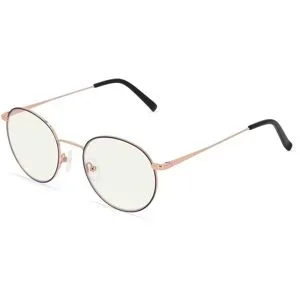 Wenzhou Bada Optical Co. , LTD Fielmann BD 424 BL Damen-Blaulichtfilterbrille ohne Sehstärke Vollrand Oval Edelstahl-Gestell, Gold