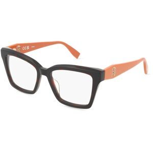 DE RIGO Vision D.A.CH. GmbH Furla VFU823 Unisex-Brille inkl. Gläser Vollrand Butterfly Kunststoff-Gestell 53/17/140, Havanna