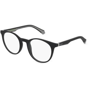 Safilo GmbH Polaroid PLD D476 Unisex-Brille inkl. Gläser Vollrand Panto Kunststoff-Gestell 50/21/145, Schwarz