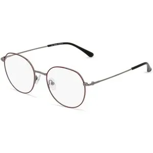 Billion Excel Optical Manufactory Co. Ltd. Fielmann BE 022 FA Damen-Brille inkl. Gläser Vollrand Panto Edelstahl-Gestell 51/18/145, Rot