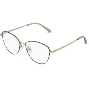 Billion Excel Optical Manufactory Co. Ltd. Fielmann BE 010 FA Damen-Brille inkl. Gläser Vollrand Butterfly Edelstahl-Gestell 54/16/135, Gold