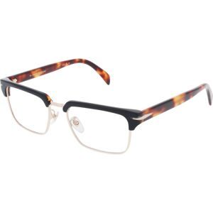 Safilo SpA David Beckham DB 7112 Herren-Brille inkl. Gläser Vollrand Quadratisch Metall-Gestell 54/18/145, Schwarz