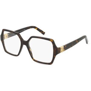 Thélios Givenchy GV50050I Damen-Brille inkl. Gläser Vollrand Quadratisch Kunststoff-Gestell 54/16/135, Havanna