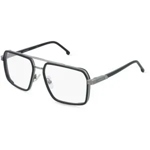 Safilo SpA Carrera 1146 Herren-Brille inkl. Gläser Vollrand Pilot Edelstahl-Gestell 58/17/145, Schwarz