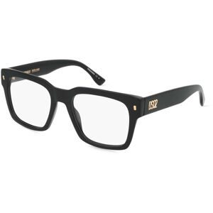 Safilo GmbH Dsquared2  D2 0066 Herren-Brille inkl. Gläser Vollrand Quadratisch Acetat-Gestell 54/20/145, Schwarz