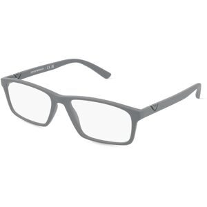 Luxottica Fashion Brillen Vertriebs GmbH Emporio Armani EA3213 Herren-Brille inkl. Gläser Vollrand Quadratisch Acetat-Gestell 56/17/145, Grau