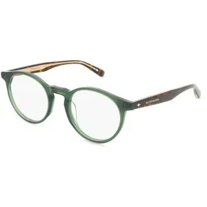 Design Eyewear Group Germany GmbH Scotch & Soda 4034 Unisex-Brille inkl. Gläser Vollrand Rund Acetat-Gestell 49/21/145, Grün