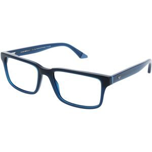 Luxottica Fashion Brillen Vertriebs GmbH Emporio Armani 0EA3269 Herren-Brille inkl. Gläser Vollrand Eckig Acetat-Gestell 56/18/145, Blau