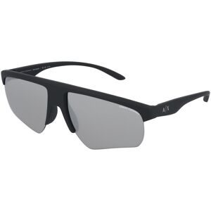 Luxottica Fashion Brillen Vertriebs GmbH Armani Exchange AX4123S Herren-Sonnenbrille Halbrand Quadratisch Acetat-Gestell, Schwarz