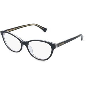 Luxottica Fashion Brillen Vertriebs GmbH Ralph 0RA7186U Damen-Brille inkl. Gläser Vollrand Oval Acetat-Gestell 53/16/140, Schwarz