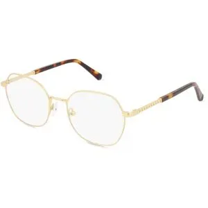Billion Excel Optical Manufactory Co. Ltd. Fielmann BE 032 FA Damen-Brille inkl. Gläser Vollrand Geometrisch Edelstahl-Gestell 53/18/145, Gold