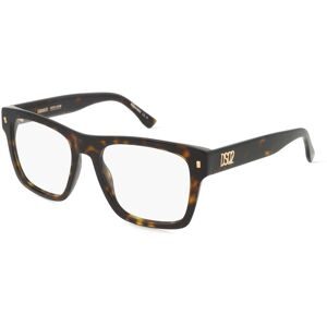 Safilo GmbH Dsquared2  D2 0037 Herren-Brille inkl. Gläser Vollrand Quadratisch Acetat-Gestell 53/18/145, Havanna